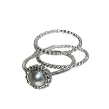 Load image into Gallery viewer, &#39;Sprat&#39; Freshwater Pearl Triple Ring
